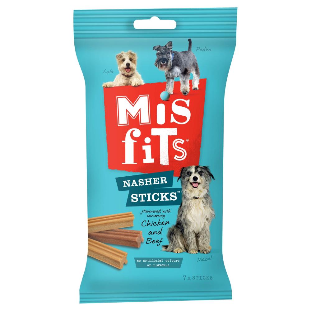 Misfits Nasher Sticks Dog Treats 175G Misfits Nasher Sticks Dog Treats 175G